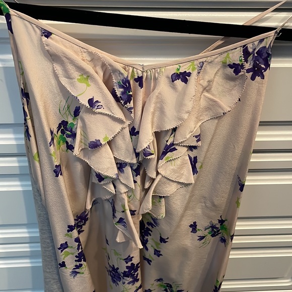 Gorgeous silk blush and purple floral cami from REBECCA TAYLOR - Picture 3 of 7